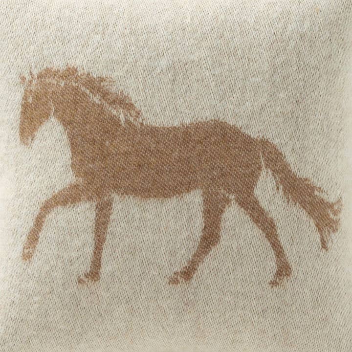 JJ Textile - Wholesale Throw Pillow Cover - Horse Brown Wool Cushion5