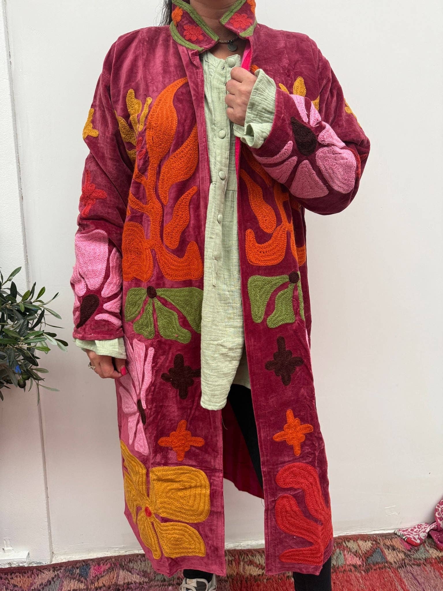 ToutVintage – Blusão - Mulher por atacado – Casaco Kimmie com bordado de veludo6