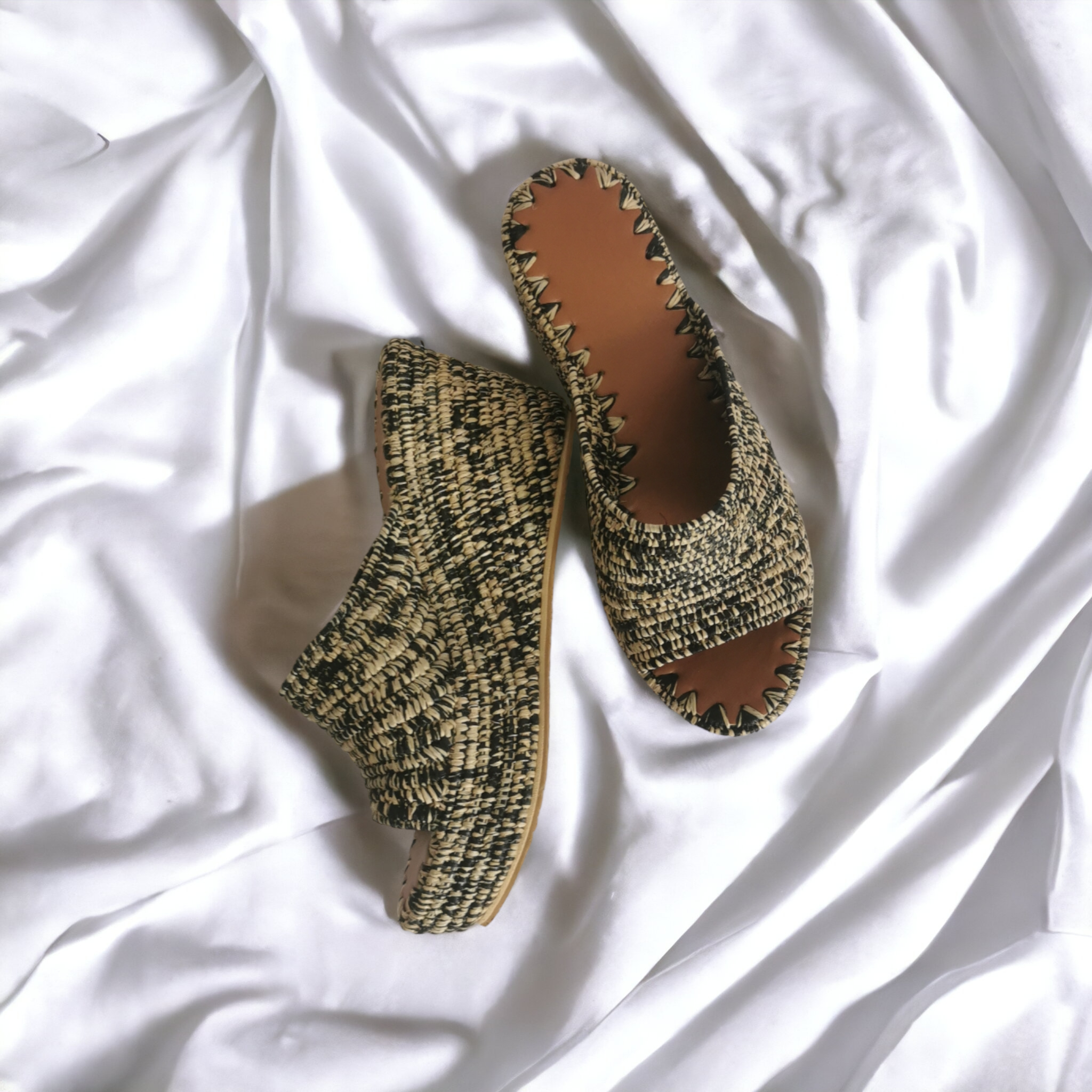 Berberparadise - Wholesale Sandals - Women's - Moroccan Sandales Raffia naturelles1