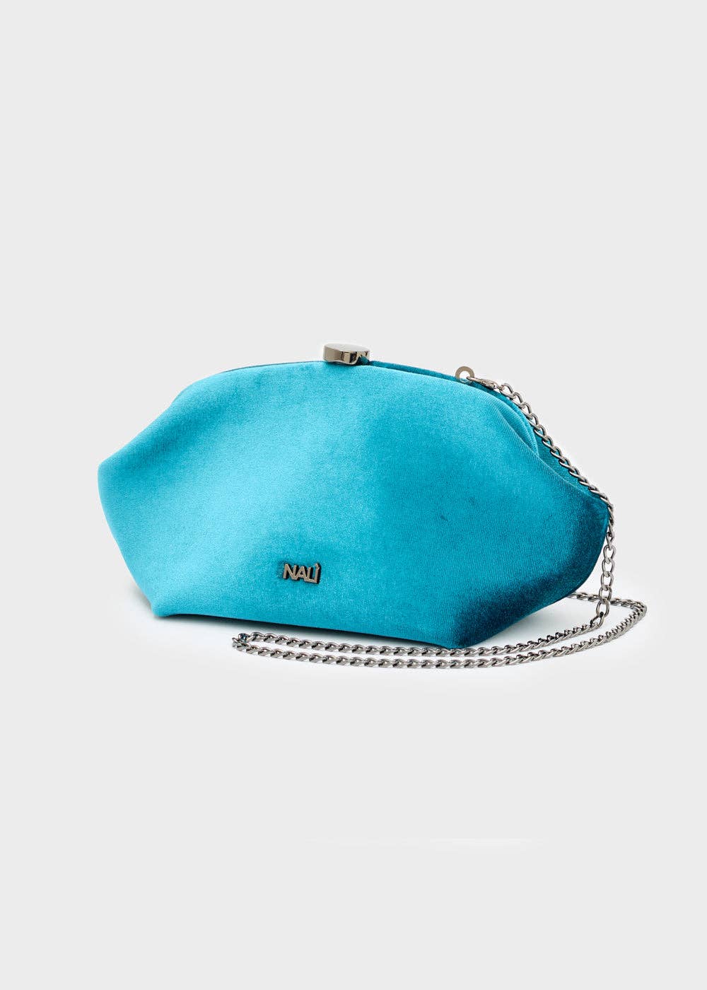 NALI' - Wholesale Clutch Bag - Women's - ANIKA NEW VELVET CLUTCH TEAL - N642