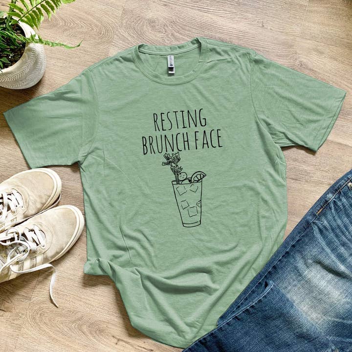 Moonlight Makers - Wholesale Screen Printed T-Shirt - Men's - Resting Brunch Face - Funny Men's Tee - Bloody Mary
