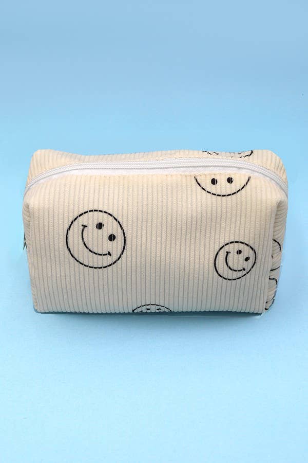 JOSSLYN by wall to wall - Wholesale Makeup/Cosmetic Bag - SMILEY COSMETIC MAKEUP POUCH BAG | 40P5213
