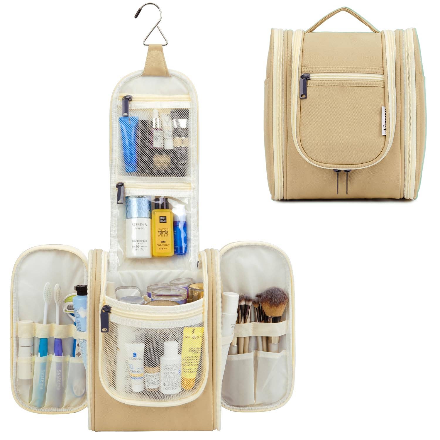 NARWEY INC - Wholesale Toiletry Bag - Women's - Large Hanging Toiletry Bag With Hook Cosmetics Organizer157