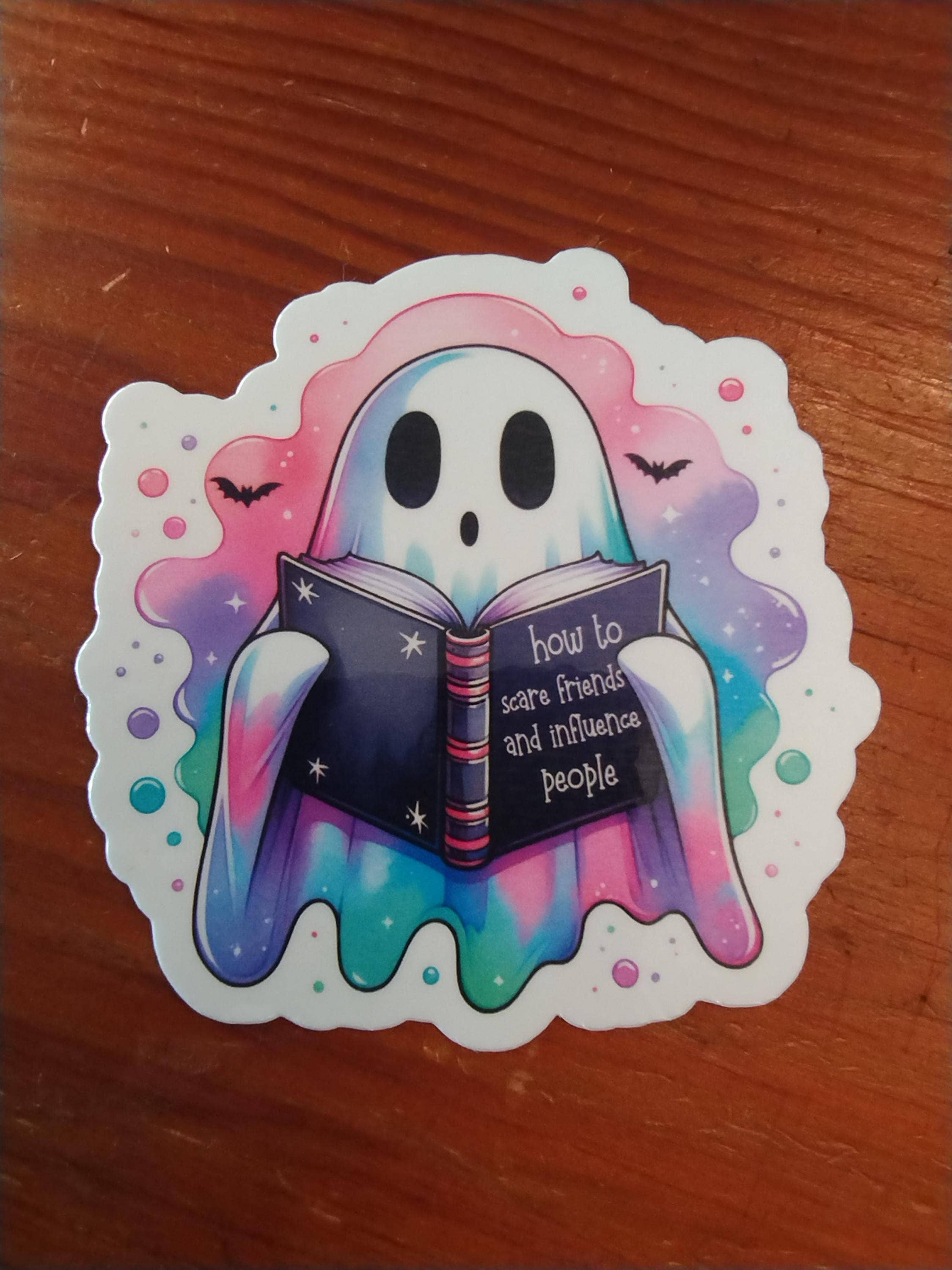 The Crafty Bookworm3 - Wholesale Sticker - Ghost Scare Friends Influence People Funny Sticker3