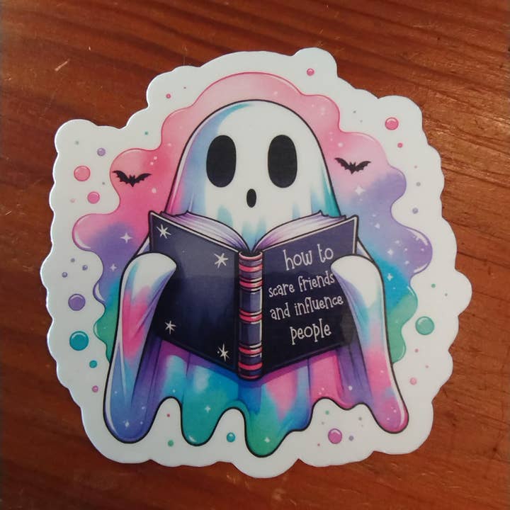The Crafty Bookworm3 - Wholesale Sticker - Ghost Scare Friends Influence People Funny Sticker3