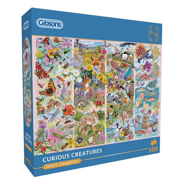 Curious Creatures 500 Piece Jigsaw Puzzle for wholesale by Gibsons Games Ltd