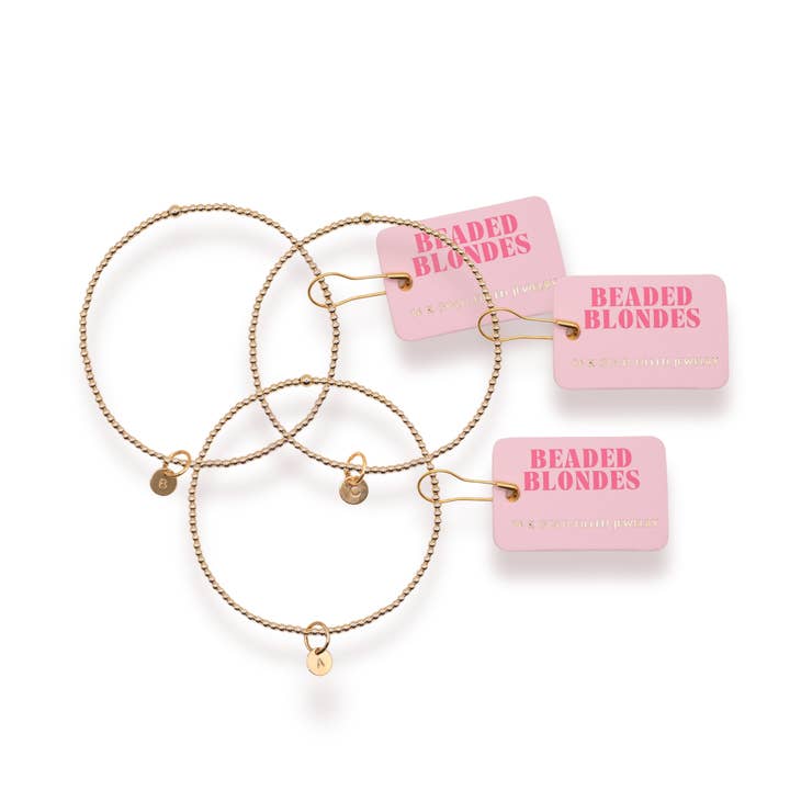 Set van 26: Gouden Initiaal Bedelarmband (A-Z) voor wholesale door Beaded Blondes