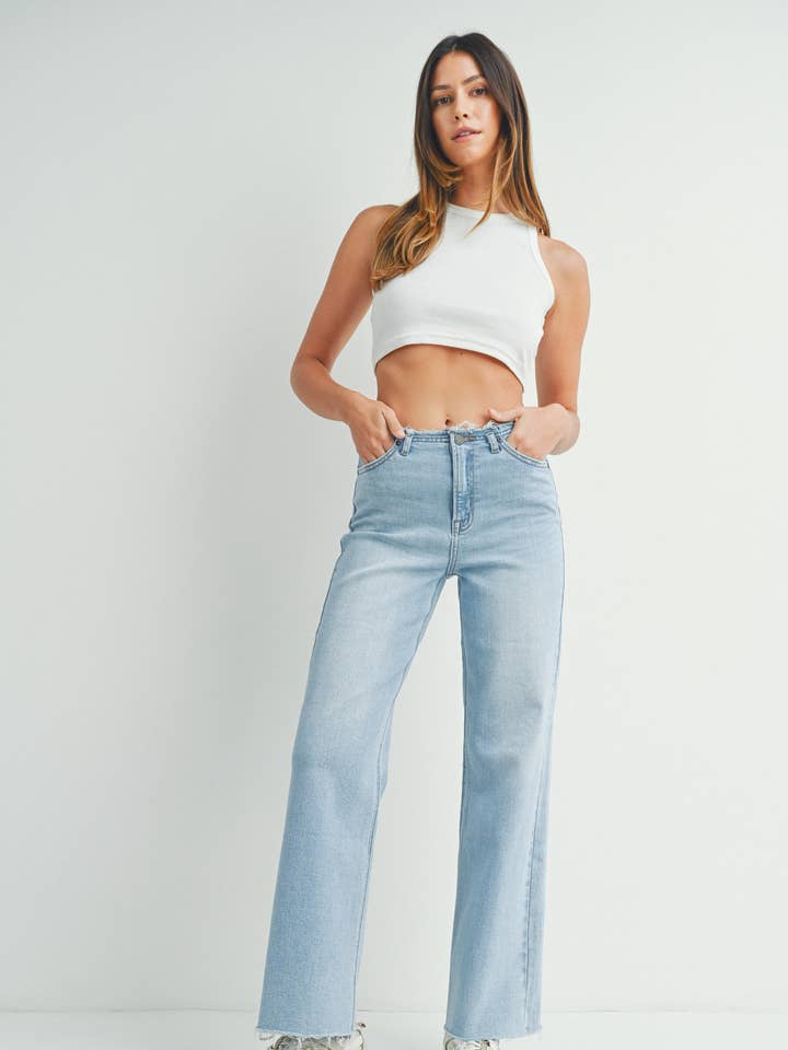 DP781 - LT - Cintura sfilacciata, morbida, gamba larga per la vendita all'ingrosso da parte di JBD