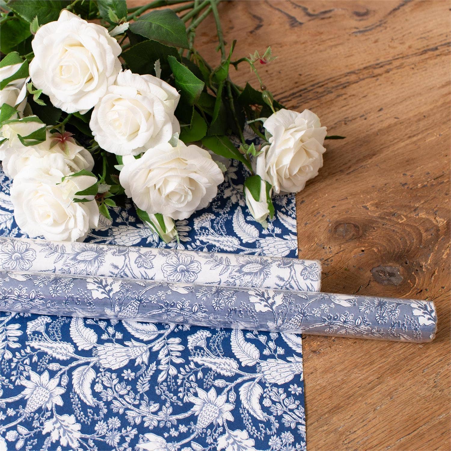 Audrey's Home & Gift - Wholesale Wrapping Paper Roll - Premium Gift Wrap, Blue Block Prints - 3 Roll Ct (Pk/06)2