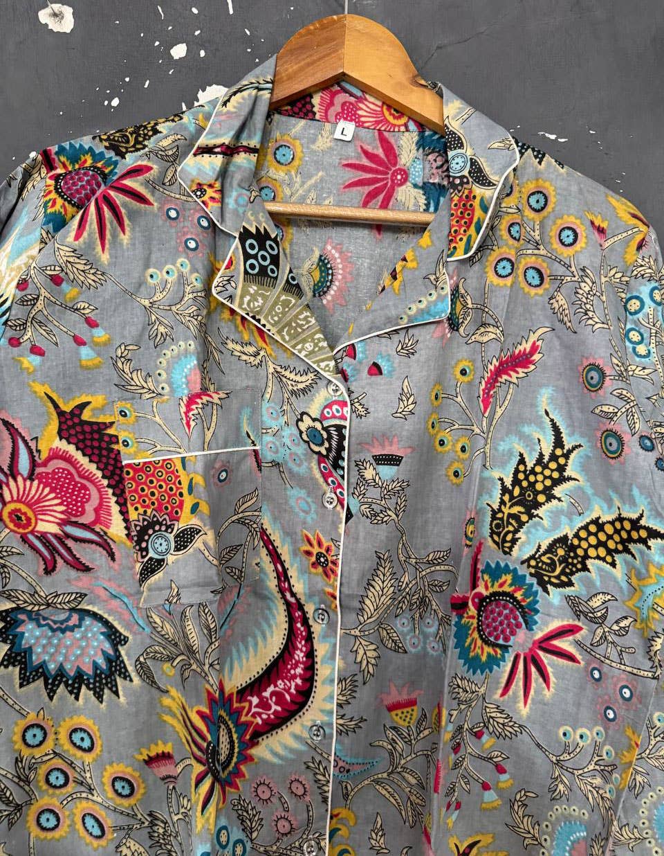 bhavnas boutique - Wholesale Sleepwear Set - Women's - Paisley Printed Cotton Dress Summer Dress Night Suit PJ Sets1