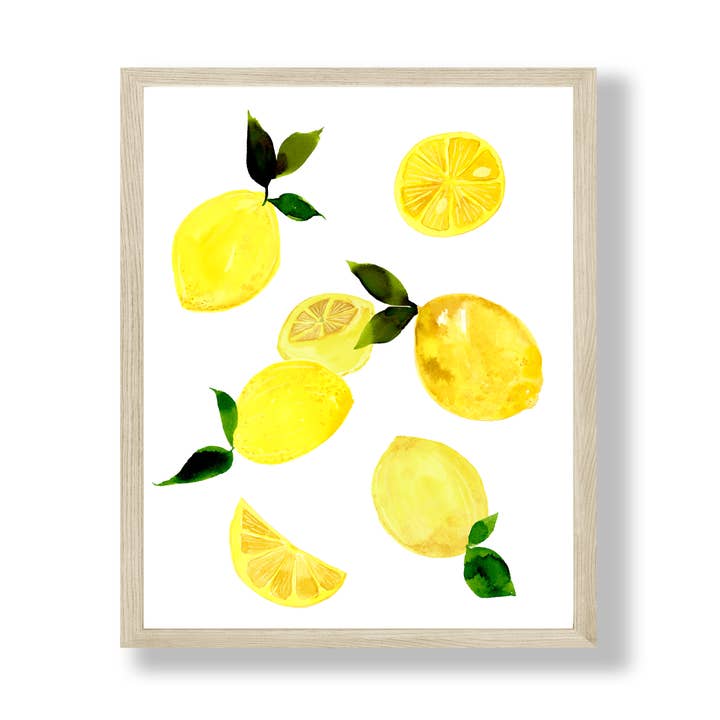 Lemons Kitchen Art Print for wholesale by Aaryn West