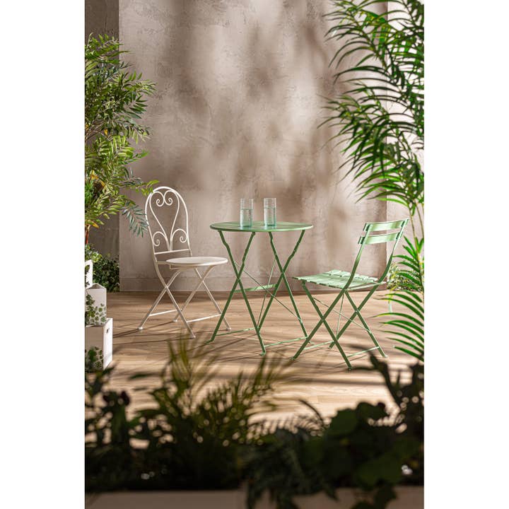 B&B - Wholesale Side Table - Sasha Green Iron Folding Table 60X60X70cm6