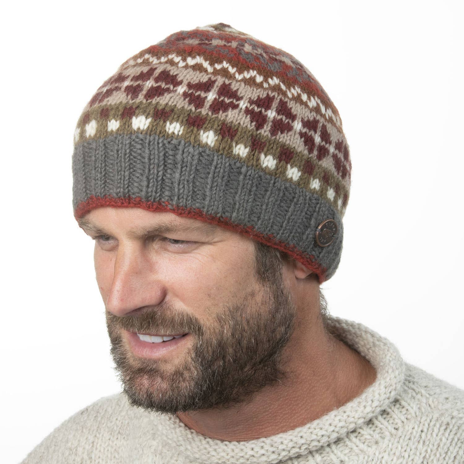 Black Yak Ltd – Gorro - Unissexo por atacado – Gorro Fair Isle de Lã Pura - Feito à Mão - Comércio Justo14