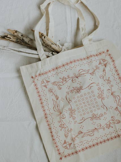 Økologisk bomuld håndfarvet mulepose - FOLK mulepose for engroshandel hos Eloise et moi