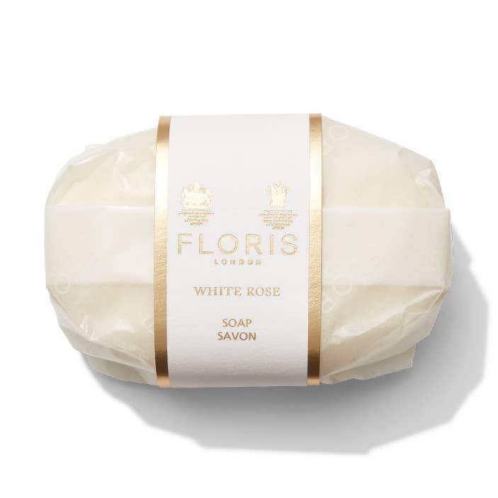 White Rose Floral Luxury Bar Soap for wholesale by Floris London