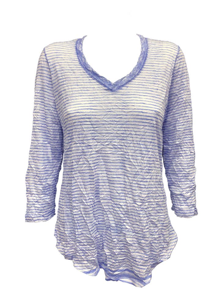 TOP CON SCOLLO A V CON MANICHE 3/4 - PERI 8612 per la vendita all'ingrosso da parte di David Cline