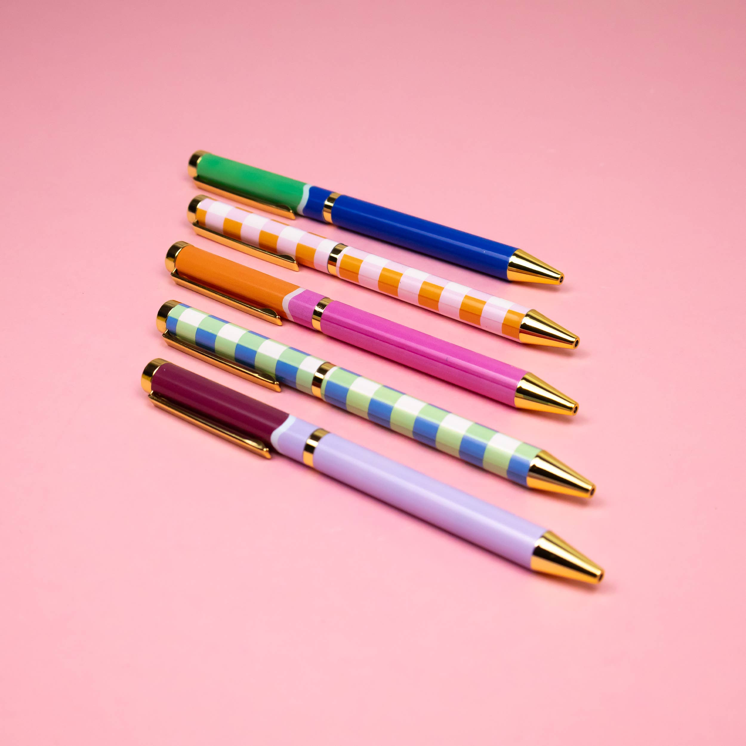 Robert Frederick Ltd – wholesale Pennor – Saje kulspetspennor med blandade mönster i presentförpackning – set med 5 pennor6