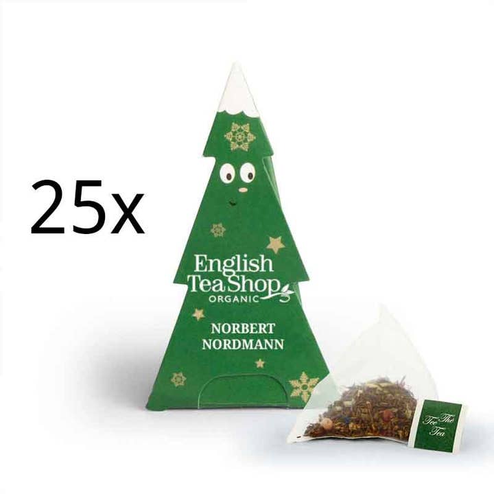 English Tea Shop - Wholesale Tea Bags - ETS - Christmas Companion Fir Tree "Norbert Nordmann", ORGANIC, 25 Pyramid Bags (individually packed at 2 g each, EAN 680275058960)2