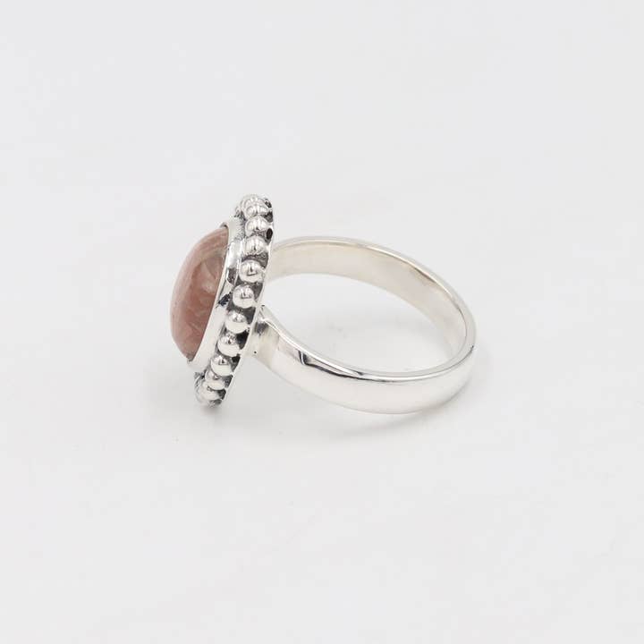 Jay Jools - Wholesale Cocktail/Statement Ring - Rhodochrosite Handmade Ring: 925 Silver Jewelry for Her4