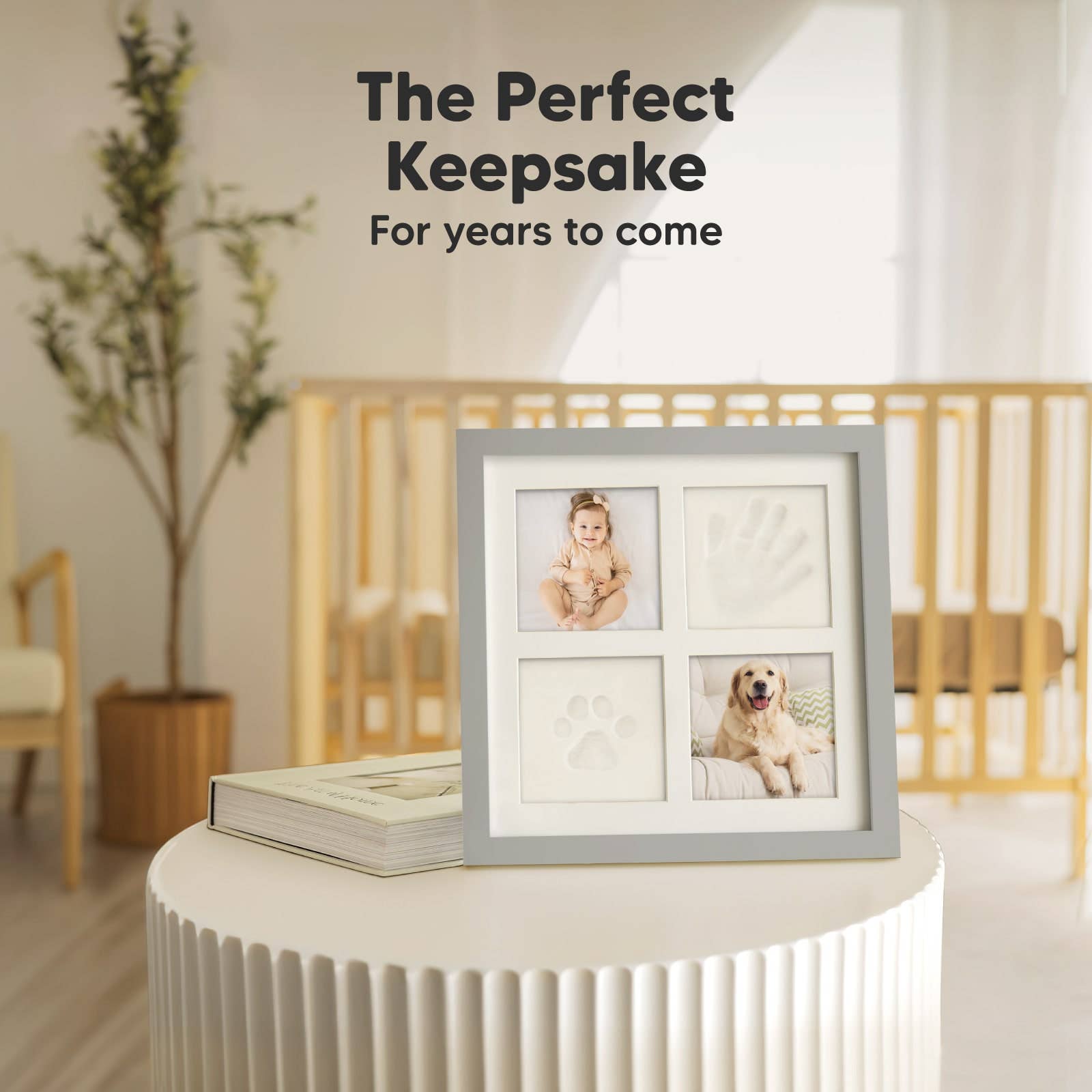 Cloud Gray Ever Baby Hand & Footprint Keepsake Frame for wholesale on Faire2