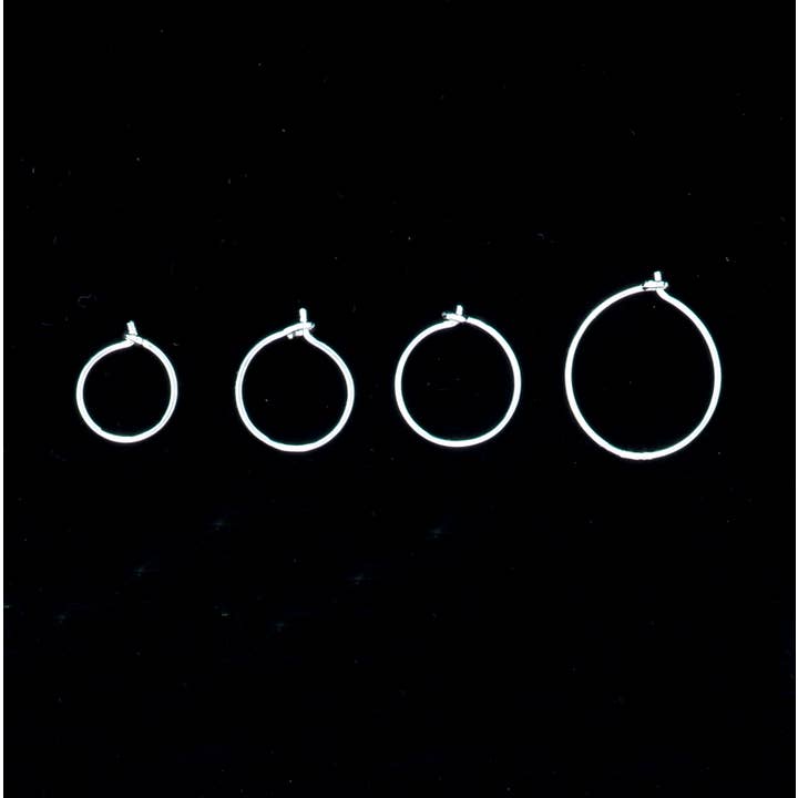 Brincos de Argola em Fio de Prata Esterlina 11mm – Design Minimalista por atacado de Zeppo Merchandisers Inc