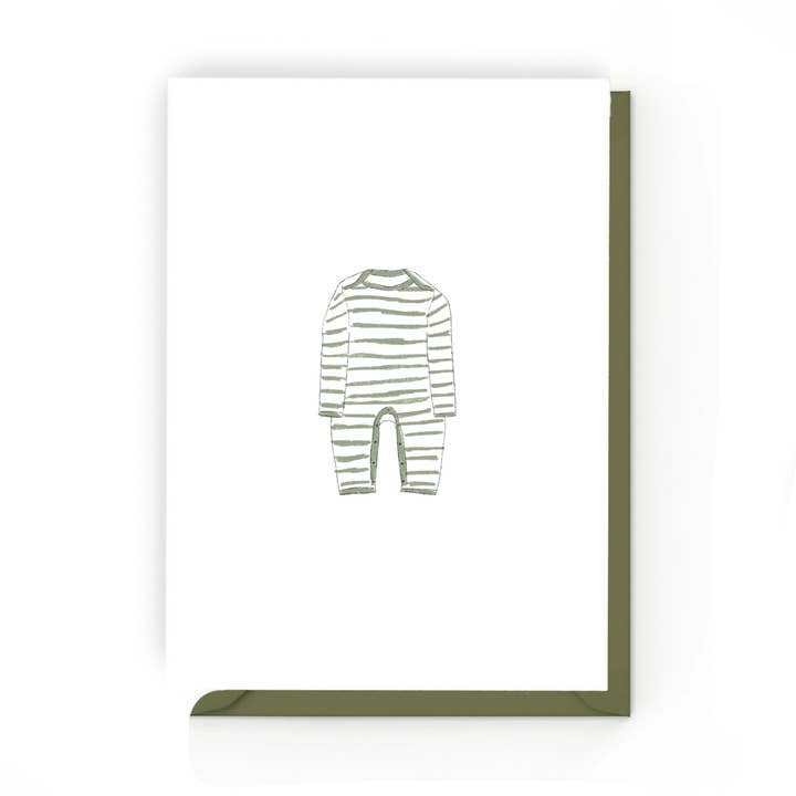 Baby Grow - Illustrated New Baby Card (Various) for wholesale by Olive and Clive