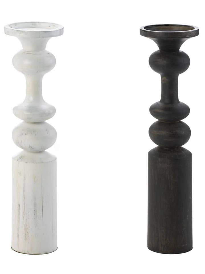 Portacandele Artigianale Casares (Nero o Bianco) per la vendita all'ingrosso da parte di Ruby & Pearl Candle Co