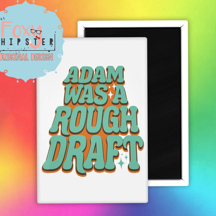 Adam era um ímã de geladeira feminista de rascunho por atacado de The Foxy Hipster