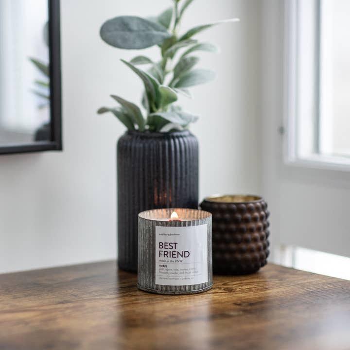 Anchored Northwest - Wholesale Jar/Filled Candle - Date Night Rustic Vintage Farmhouse Wood Wick Candle for Easter