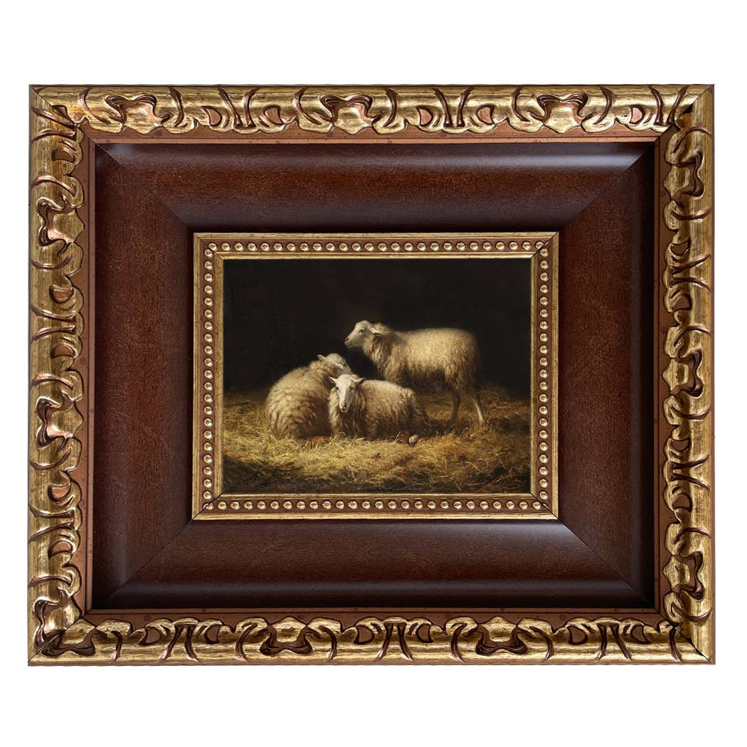 Madison Bay Co. - Historical Home Decor Reproductions - Wholesale Painting/Drawing - Sheep in the Hay Framed Painting Print on Canvas41
