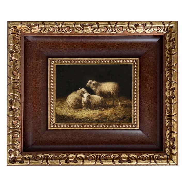 Madison Bay Co. - Historical Home Decor Reproductions - Wholesale Painting/Drawing - Sheep in the Hay Framed Painting Print on Canvas41