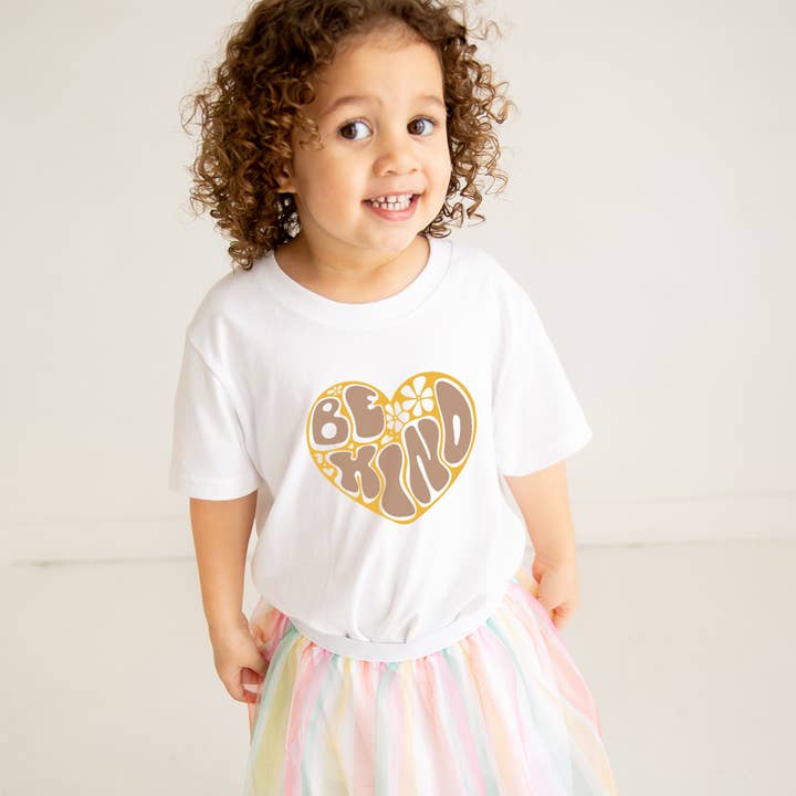 Be Kind Toddler Graphic T-Shirt for wholesale by 6Heart Collective, LLC