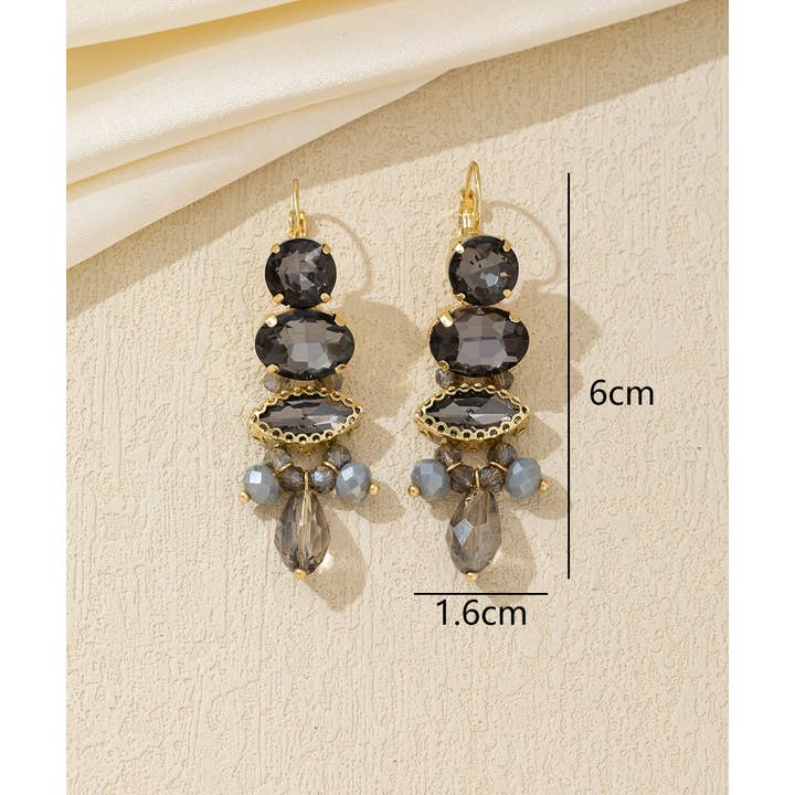 Blossom bijoux - Wholesale Dangle Earrings - Dangling earrings with rhinestone tassels – 26AHBOL0211