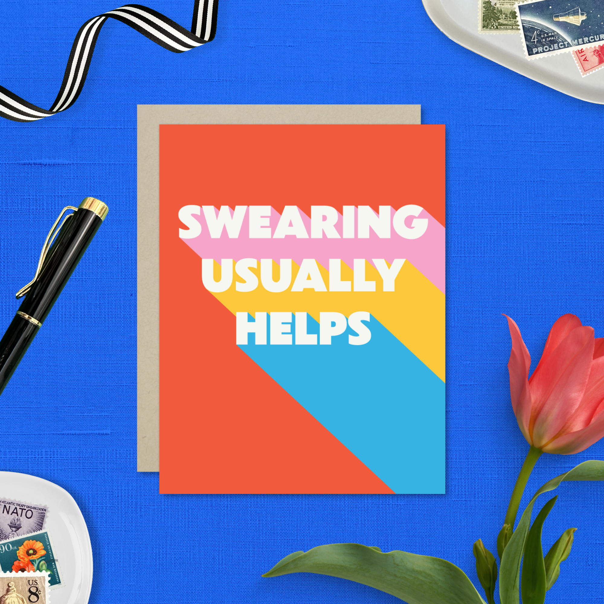 Barone and Co. - Vente Carte de vœux classique - Carte d'Amitié : Les Jurons Aident2