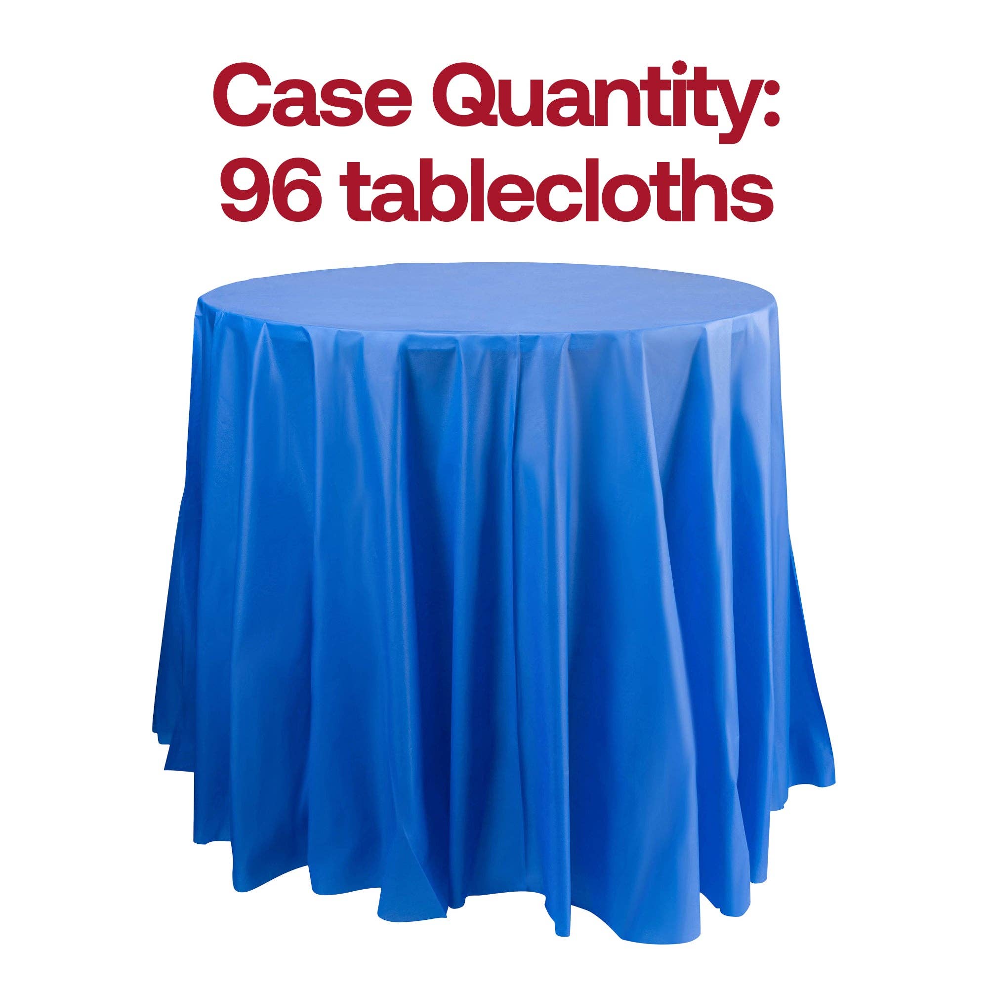 Smarty had a Party – wholesale Disposable table cover/runner – 84" Navy Round Plastic Tablecloths - 96 pcs2