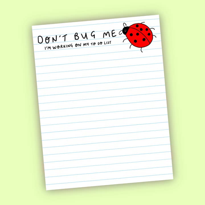Little May Papery - Wholesale Notepad - Don't bug me Notepad