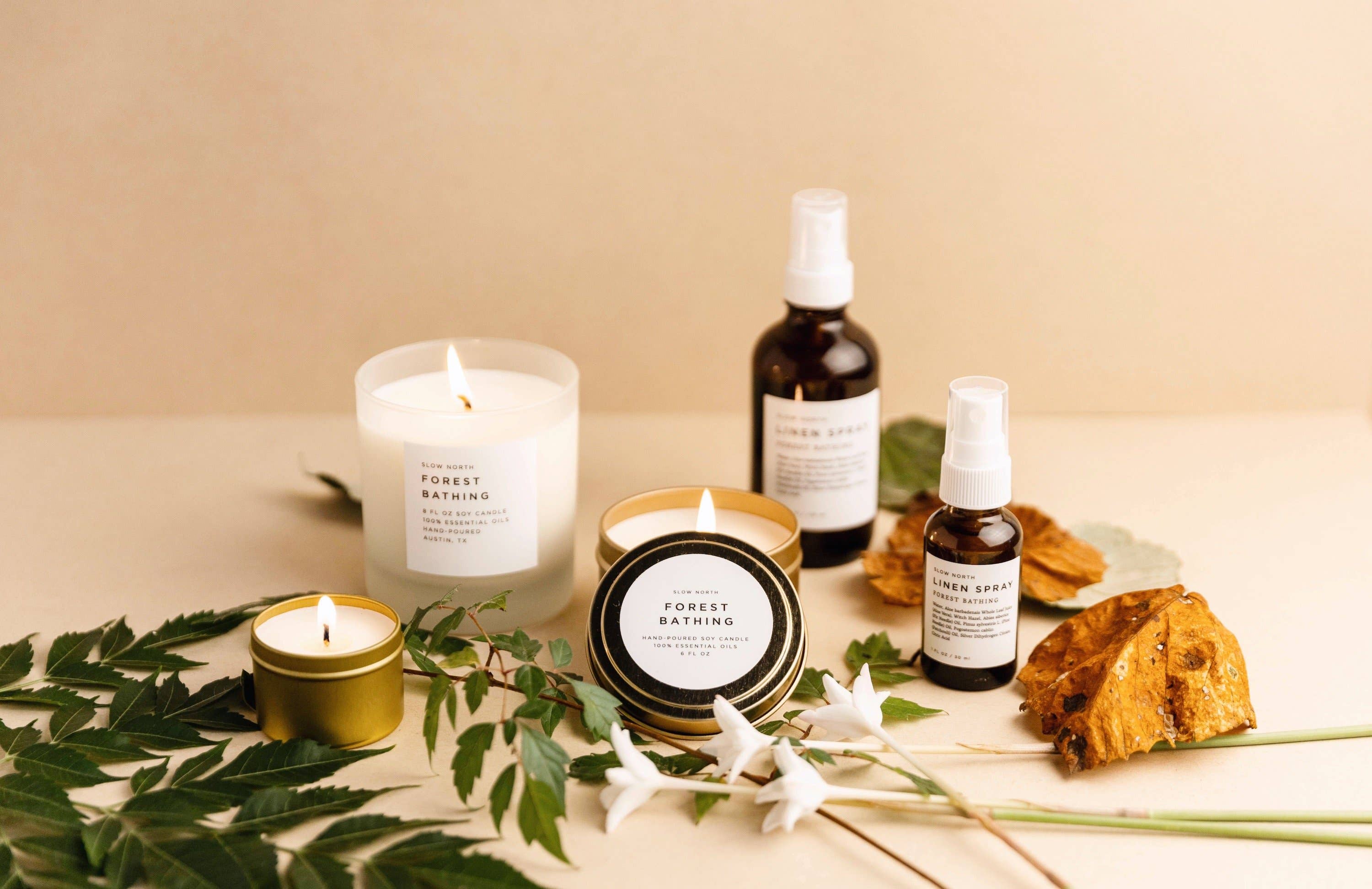 Slow North - Venta al por mayor Velas en tarros - Vela No Tóxica de Baño de Bosque (Abeto, Pachulí, Pino)4