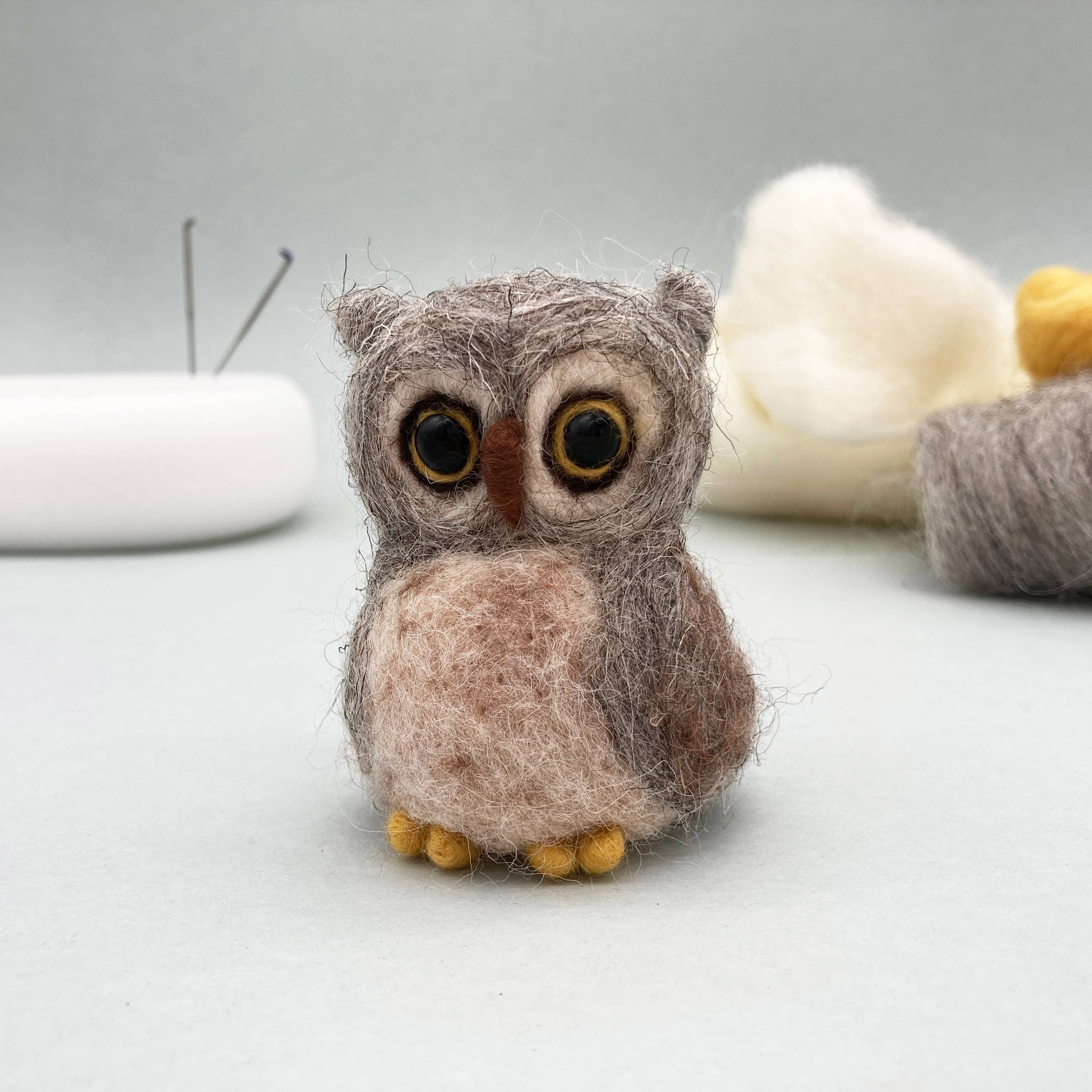 Bergin & Bath – wholesale Craft sewing kit – Needle Felting Kit - Owl5