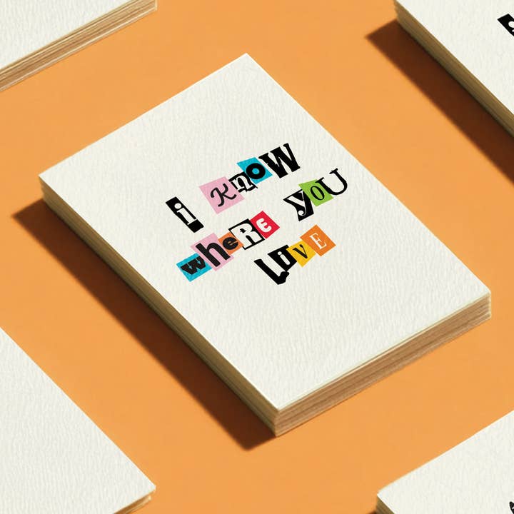 Petty Paper Studio - Wholesale Housewarming Card - I Know Where You Live - A2 Housewarming Letter Greeting Card6