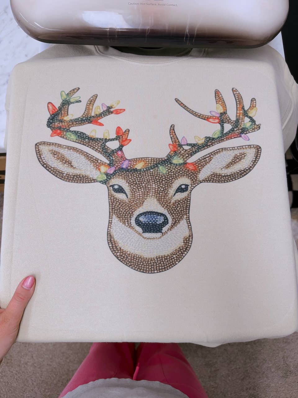 The Walking A - Wholesale Graphic Sweatshirt - Women's - HOLIDAY BEDAZZLED BUCK2