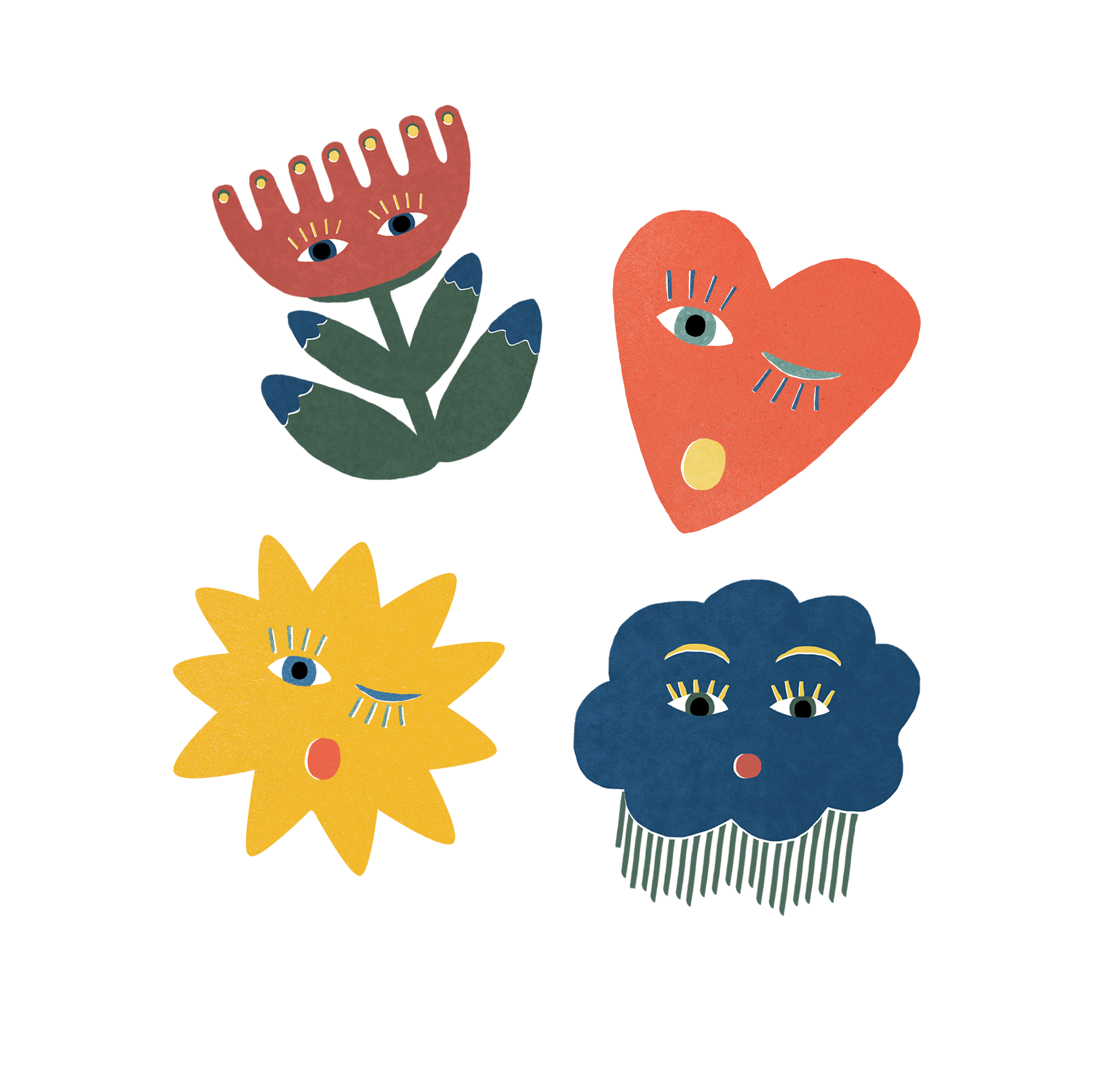 Isatopia – Engroshandel Klistermærke – Brede øjne vinyl klistermærker Pack1