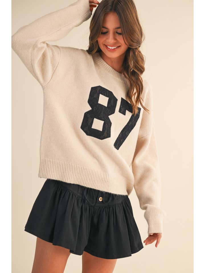 Klesis - Vente Pull en maille – femme - IT4429 87 HAUT EN MAILLE AVEC CONTRASTE DE DENTELLE21