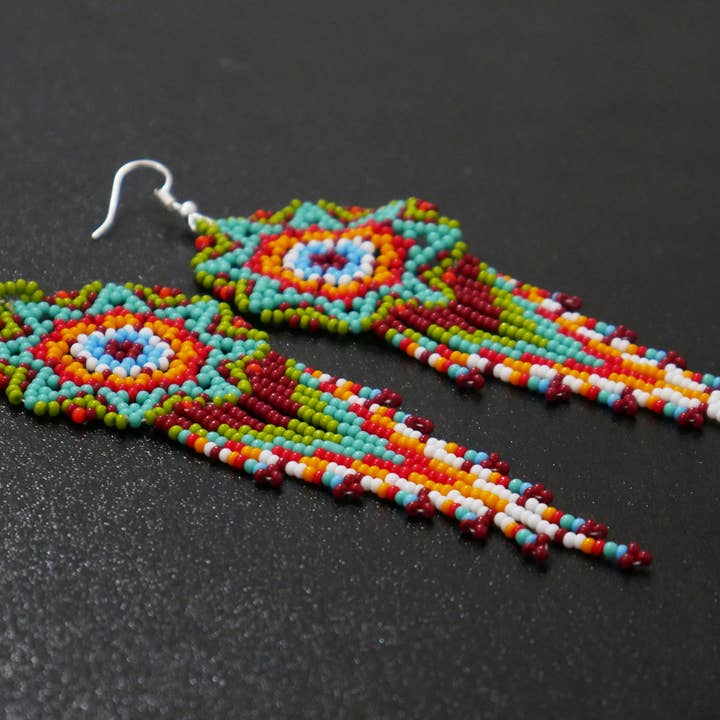 KANGURAH - Venta al por mayor Collares de cuentas/perlas - Collar de cuentas estilo nativo americano con medallón5