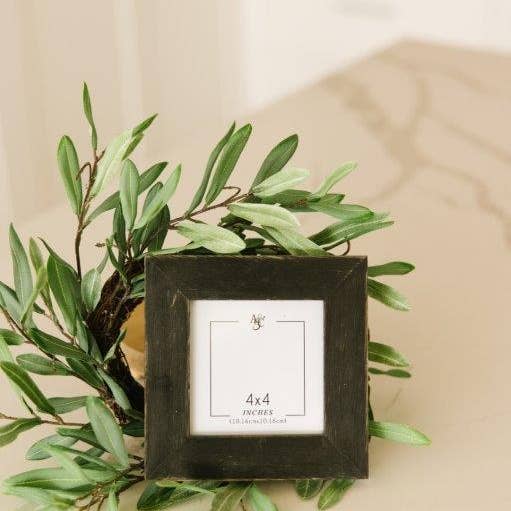 Adams & Co. - Wholesale Picture Frame - 11808 - 6x6x.75 wood photo frame (SOLID) black (4x4)