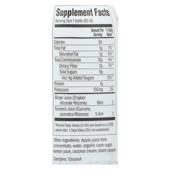 Everyday Supply Co - Wholesale Oral Supplement/Vitamin - Ginger People - Turmeric Ginger Shot, Case of 12, 2 oz2