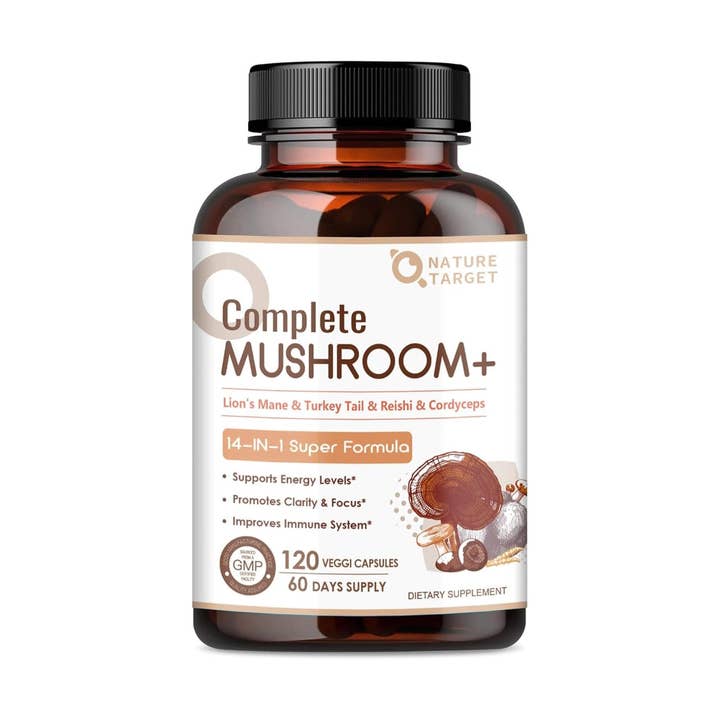 Mushroom Supplement, 14-IN-1 Complex Lions Mane Supplement Capsules for wholesale by Nature Target