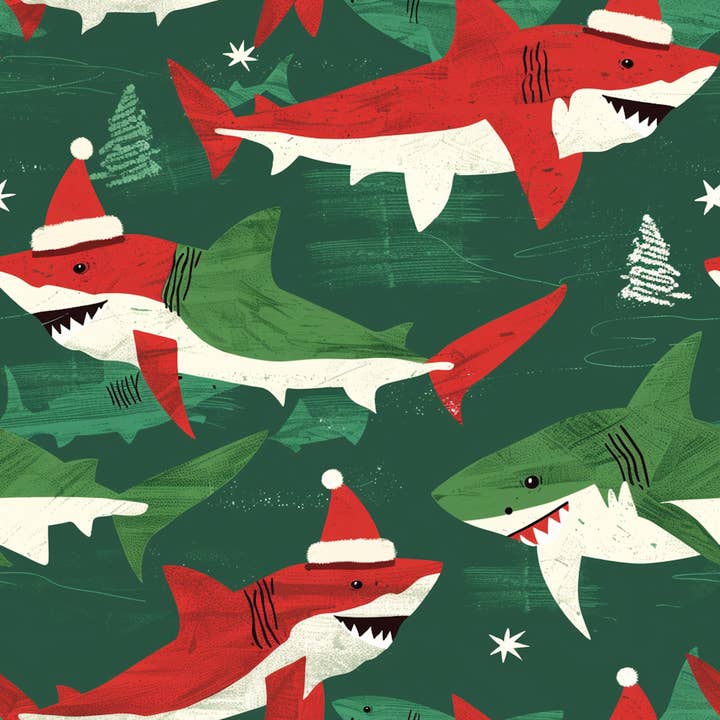 Bandana Sharky Claus pour la vente par Jersey Border Collars