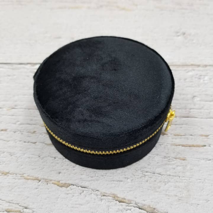 Treasure Wholesale - Wholesale Jewelry Box/Organizer - Velvet Jewelry Box Circular Organizer Box
