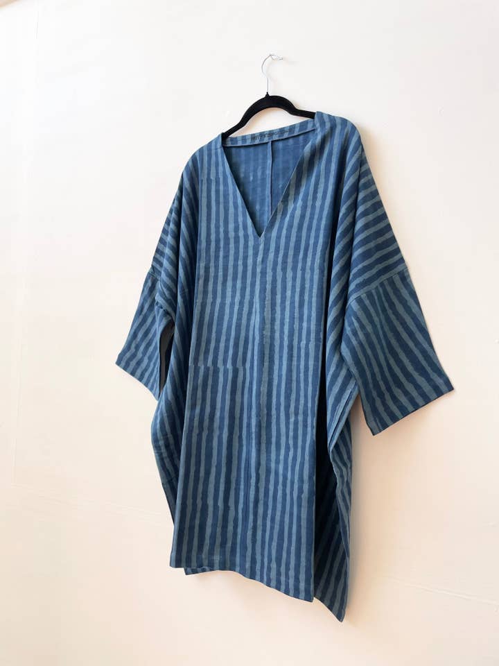 Happy French Gang - Wholesale Dress - Women's - Dress / Tunic Indigo Dark Stripe