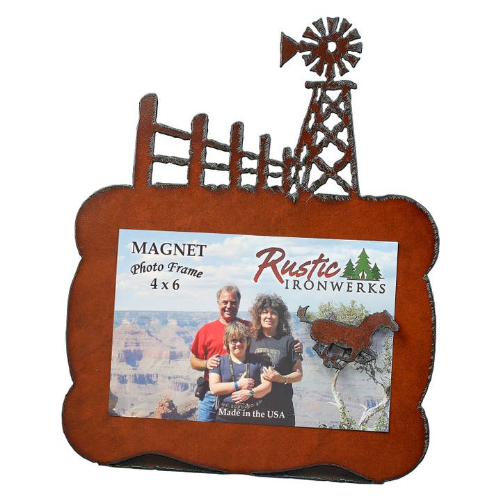 Windmill Picture Frame for wholesale by Rustic Ironwerks